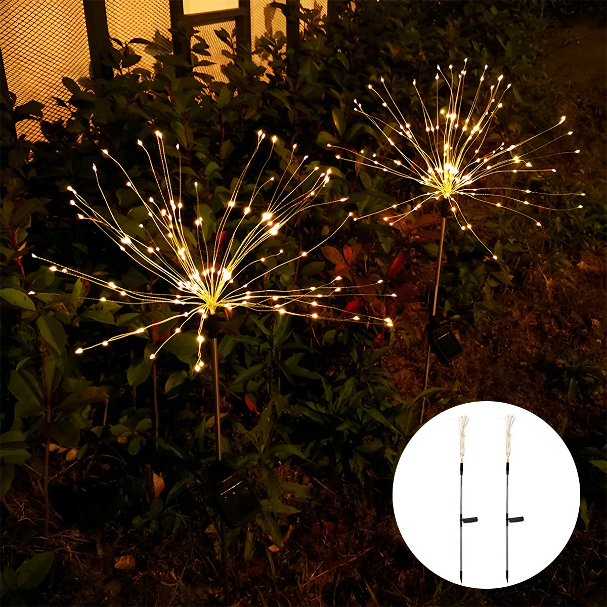 Luces solares LED de fuegos artificiales ®🎆2 unidades