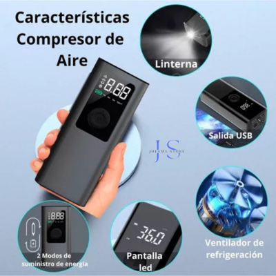 Compresor inalámbrico de Neumáticos 🚗🏍️