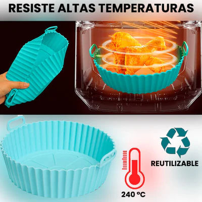 🫧🧴 Cepillo Dispensador de Jabón Líquido ➕ Molde de Silicona AirFryer x6 Unidades✅