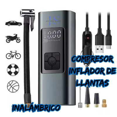 Compresor inalámbrico de Neumáticos 🚗🏍️