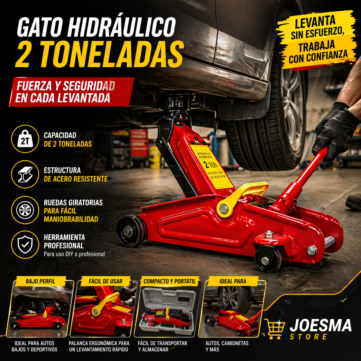 GATO TIPO ZORRA 2 TONELADAS BAJO PERFIL🚚🛻