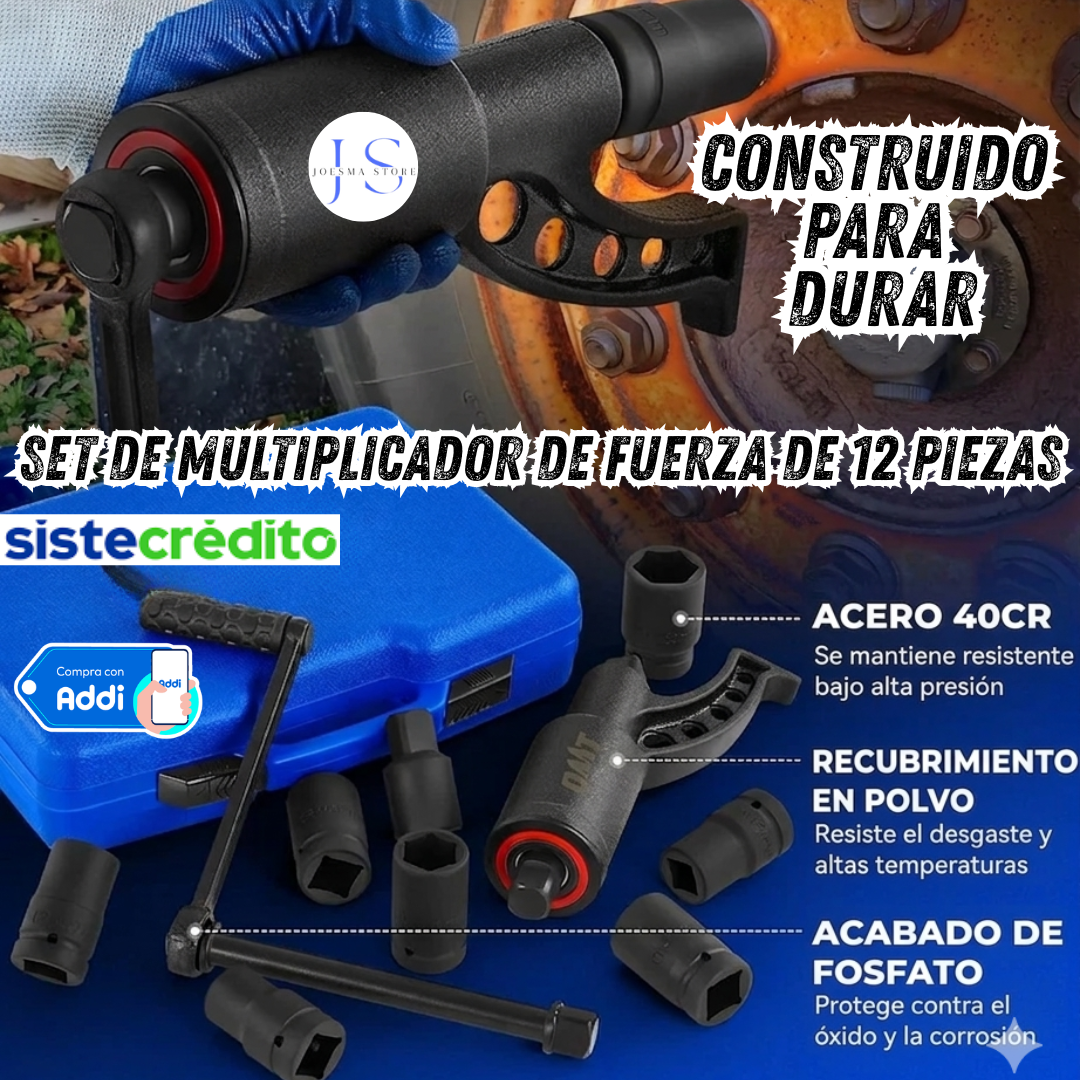 Set de Multiplicador de Fuerza de 12 Piezas👷💪🚚🚌