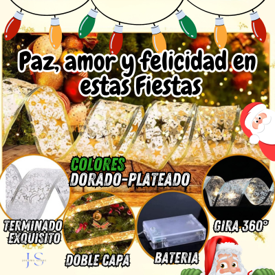 Cinta Navideña con Luces Led x 5metros🎄💫🌟