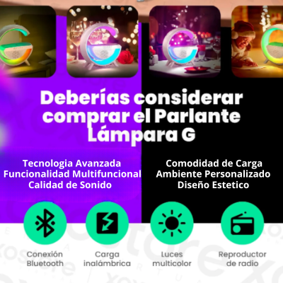PARLANTE G CON CARGADOR INALÁMBRICO 4 EN 1®🎶