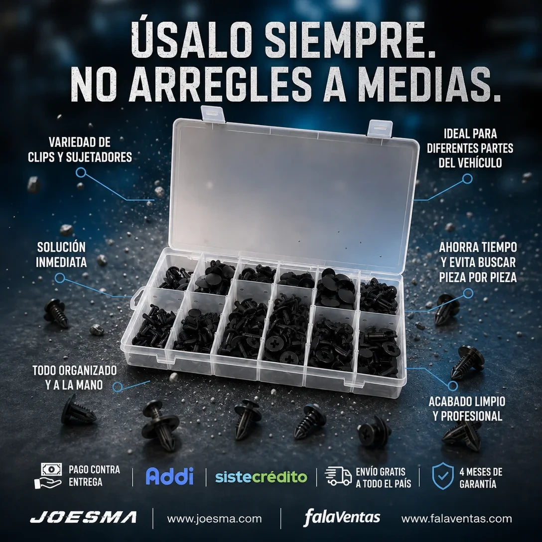 AutoClip Pro™ – Kit Profesional de Clips y Sujetadores Automotrices