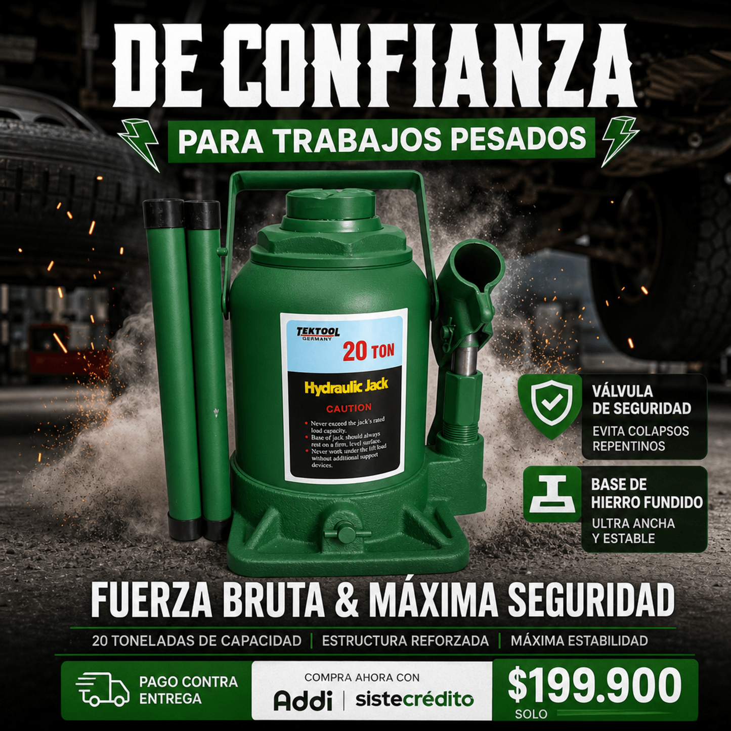 Gato 20 toneladas tektool