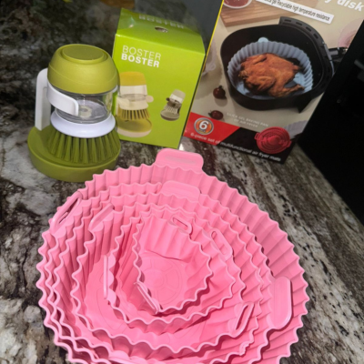 🫧🧴 Cepillo Dispensador de Jabón Líquido ➕ Molde de Silicona AirFryer x6 Unidades✅