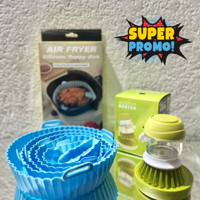 🫧🧴 Cepillo Dispensador de Jabón Líquido ➕ Molde de Silicona AirFryer x6 Unidades✅