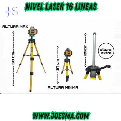 Nivel Láser 16 Líneas Táctil – DeWALT | 4 planos 360° | Autonivelante🎚️