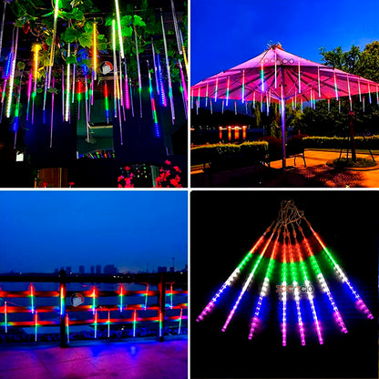 Cascada de Luces Festivas🌟8 tubos con 20 leds cada uno