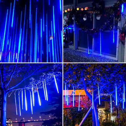 Cascada de Luces Festivas🌟8 tubos con 20 leds cada uno