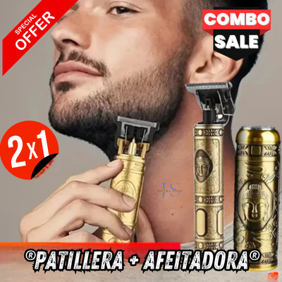 Combo Patillera + Afeitadora Profesional Recargable®