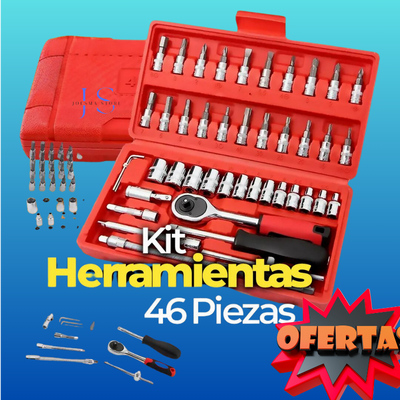 Kit de Ratche 46 piezas 1/4" 🛠️