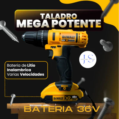 TALADRO PERCUTOR INALAMBRICO DEWALT™ 36V (MANDRIL METALICO 3/8")🧰🛠️