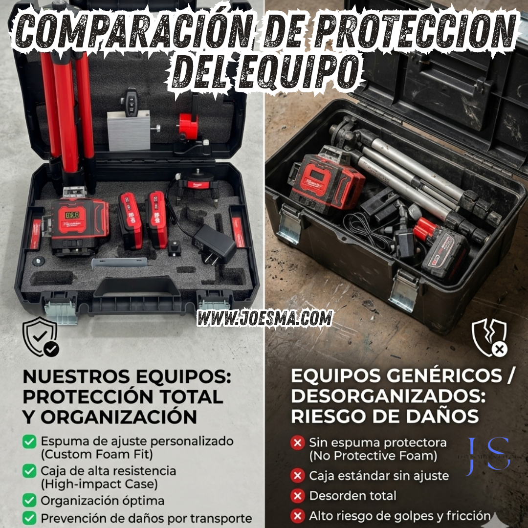 Nivel Láser 16 Líneas Táctil – MILWAUKEE | 4 planos 360° | Autonivelante🎚️