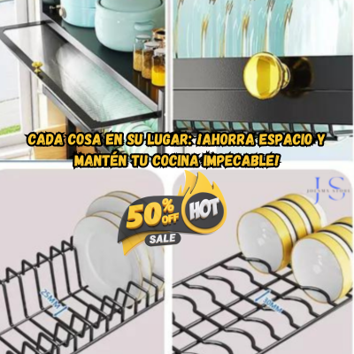 Organizador escurridor de platos ®🥤🍽️🫙