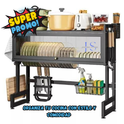 Organizador escurridor de platos ®🥤🍽️🫙