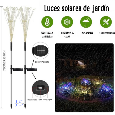 Luces solares LED de fuegos artificiales ®🎆2 unidades