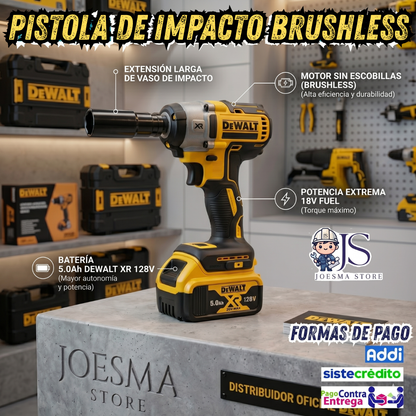 PISTOLA DE IMPACTO INALAMBRICA DEWALT® XR 128 VOLTIOS🔋⚒️⚡