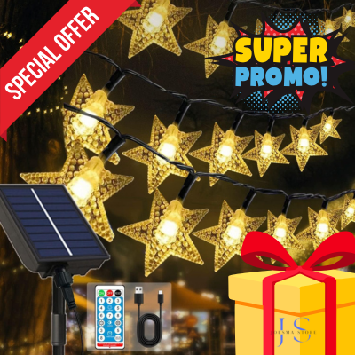 Luces de Estrellas Solares! ✨🎄con panel solar