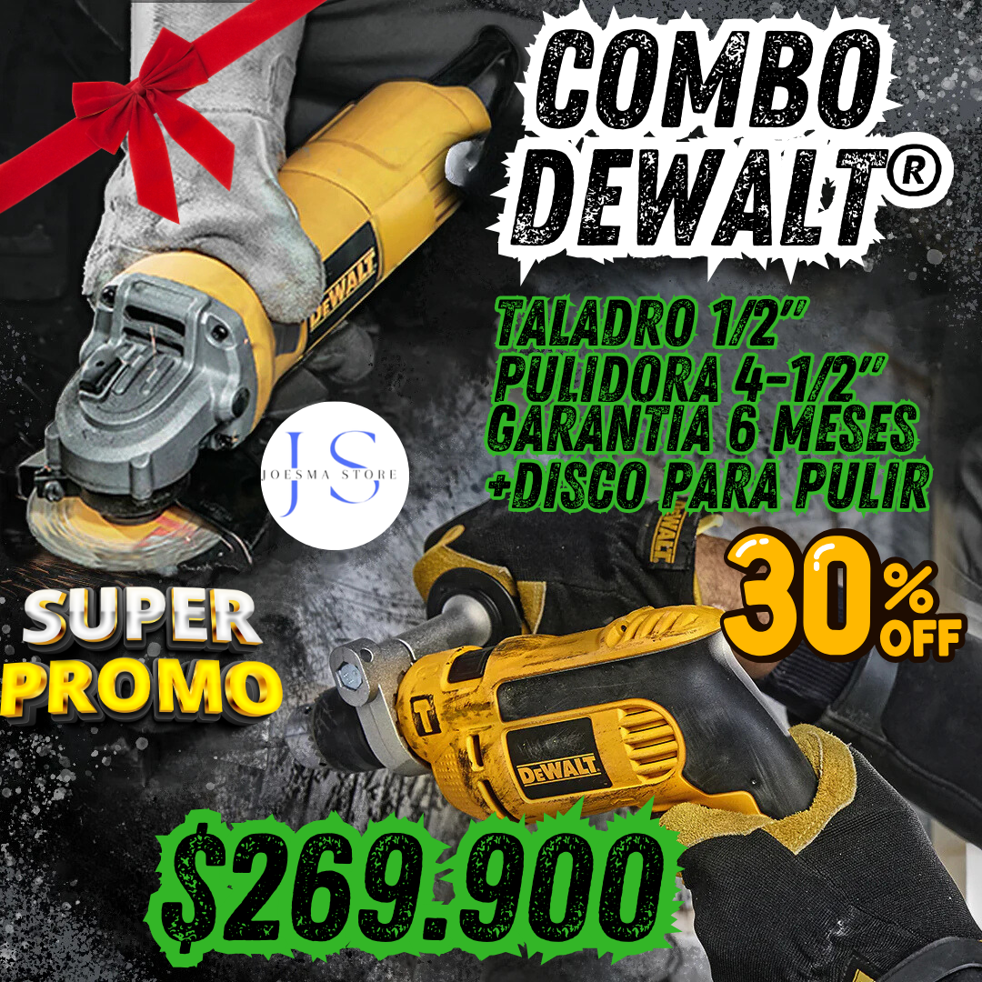 ¡COMBO DEWALT™!  TALADRO DE 1/2" + PULIDORA DEWALT🧰🛠️