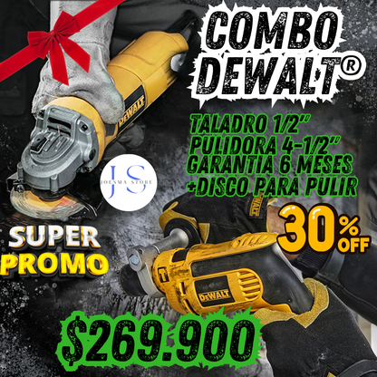 ¡COMBO DEWALT™!  TALADRO DE 1/2" + PULIDORA DEWALT🧰🛠️