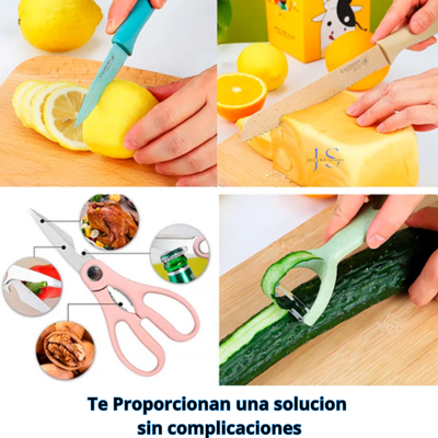 Set, Cuchillos de Colores Knife® 📢Gratis Tabla para picar