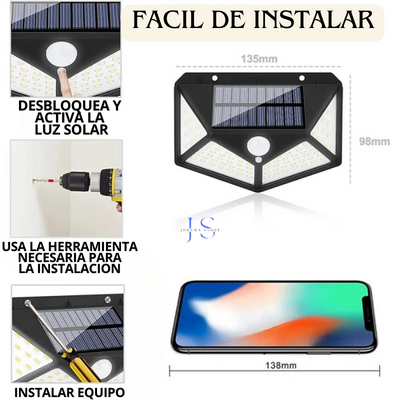 Lampara Solar con Sensor de Movimiento®💡🌞