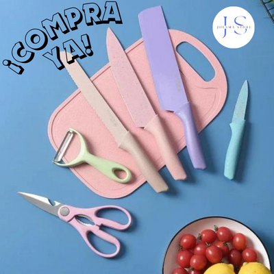 Set, Cuchillos de Colores Knife® 📢Gratis Tabla para picar