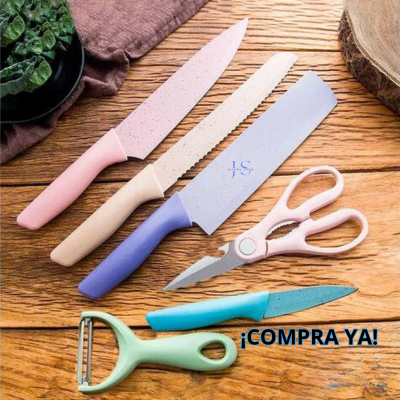 Set, Cuchillos de Colores Knife® 📢Gratis Tabla para picar