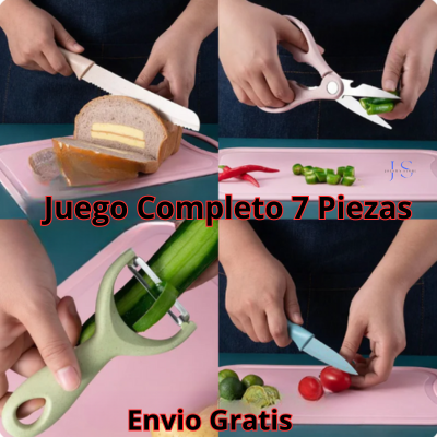 Set, Cuchillos de Colores Knife® 📢Gratis Tabla para picar