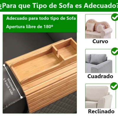 PortaVasos para Sofa Natural Wood®