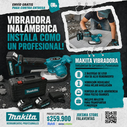 Vibradora Enchape Inalambrica MAKITA 48V