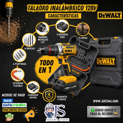 TALADRO PERCUTOR DEWALT 128V MANDRIL 1/2" ⚒️👷🛠️