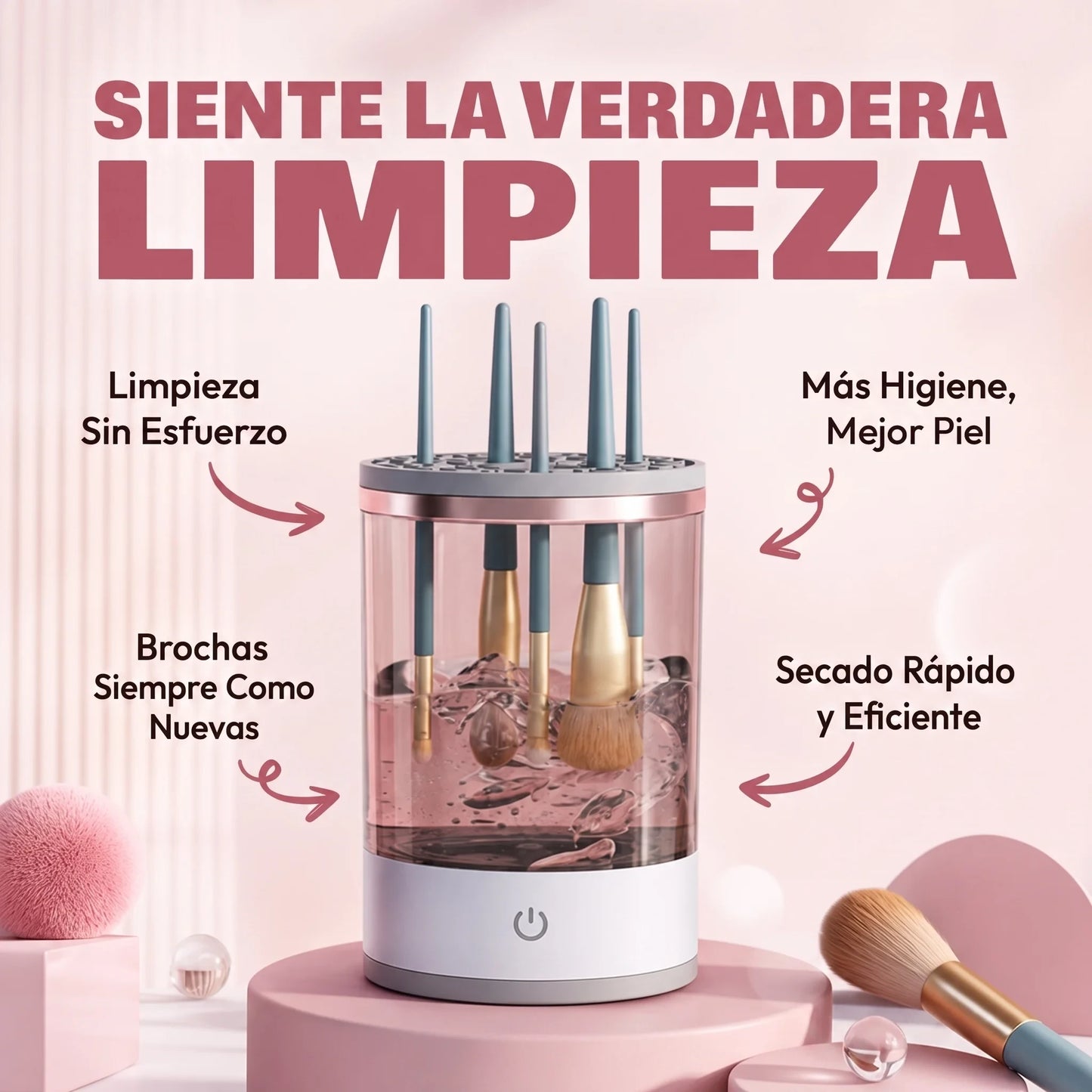 Maquina Electrica para Limpiar Brochas de Maquillaje☺️🤗