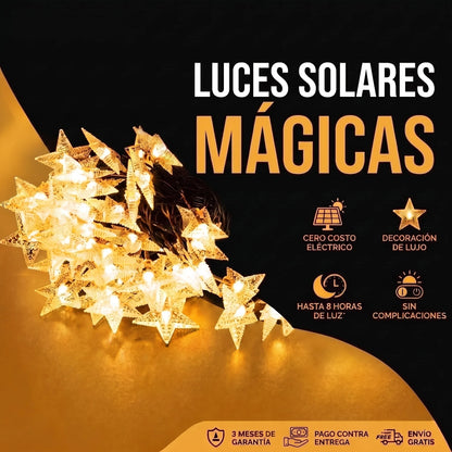 Luces de Estrellas Solares! ✨🎄con panel solar