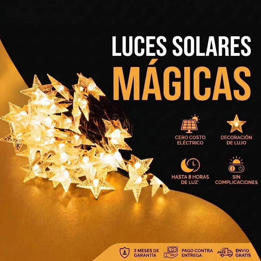 Luces de Estrellas Solares! ✨🎄con panel solar