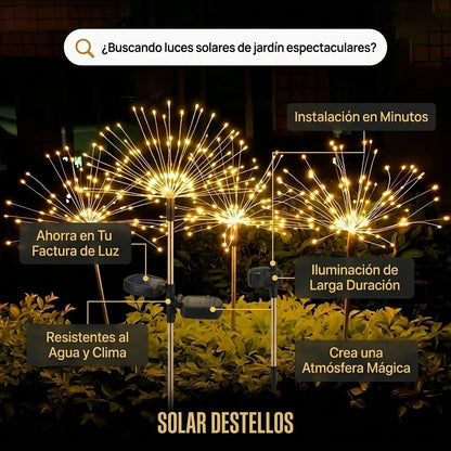 Luces solares LED de fuegos artificiales ®🎆2 unidades