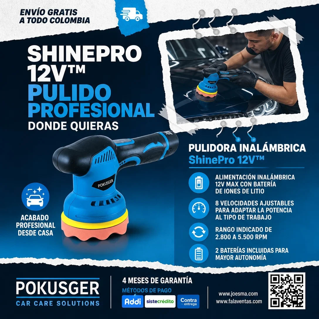 ShinePro12v™ – Brillo Profesional en Tus Manos