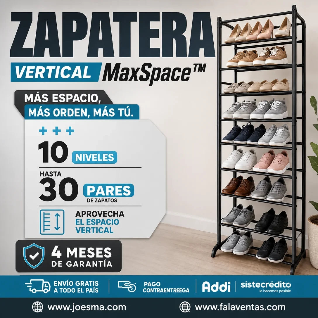 Zapatera Vertical MaxSpace™ – Más Orden, Más Espacio
