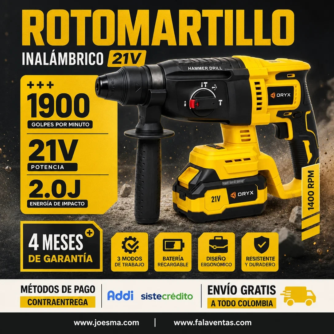 Rotomartillo ProMax 21V™ – Potencia en tus Manos
