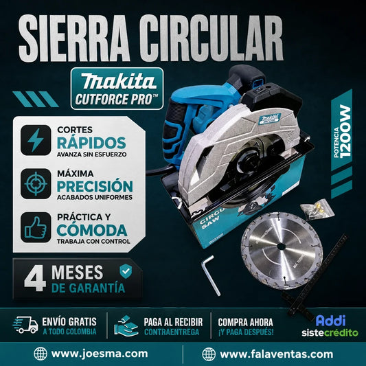 Sierra Circular Makita CutForce Pro™ – Potencia y Precisión en Cada Corte