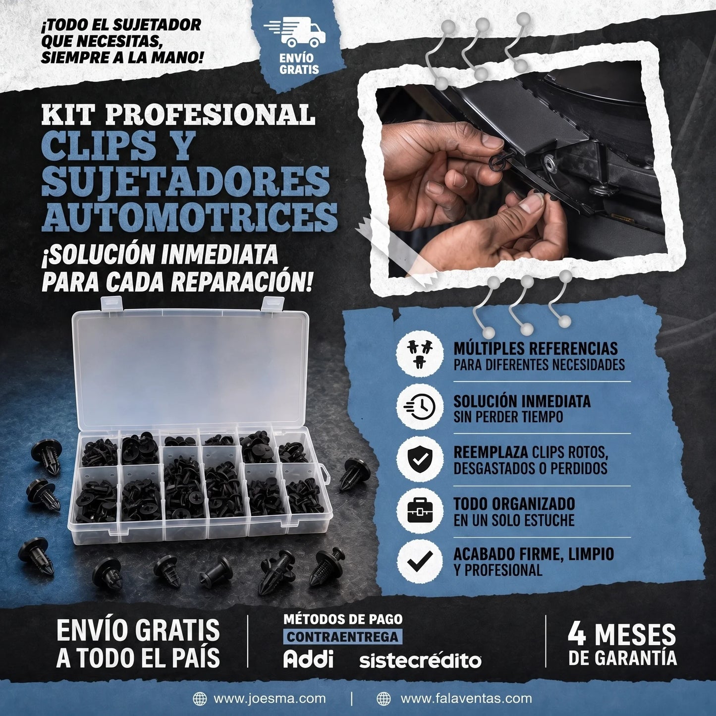 AutoClip Pro™ – Kit Profesional de Clips y Sujetadores Automotrices