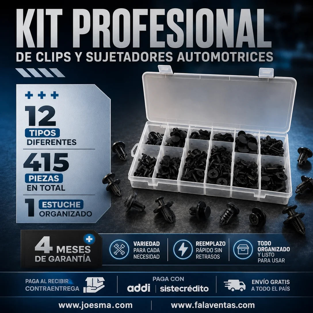 AutoClip Pro™ – Kit Profesional de Clips y Sujetadores Automotrices