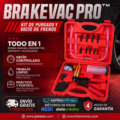 BrakeVac Pro™ – Kit Profesional de Purga y Vacío para Frenos