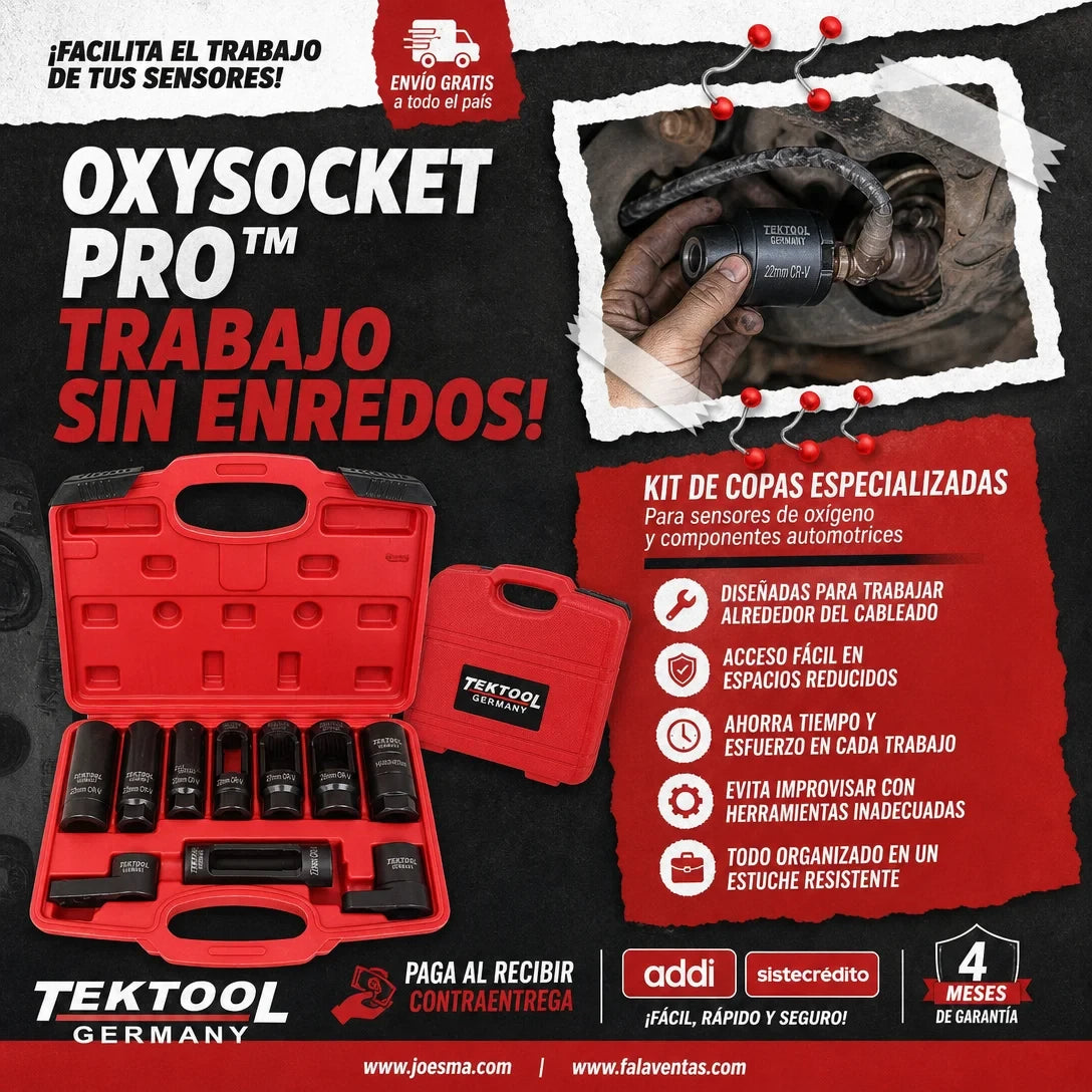 OxySocket Pro™ – Kit Profesional de Copas para Sensores Automotrices