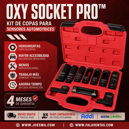 OxySocket Pro™ – Kit Profesional de Copas para Sensores Automotrices
