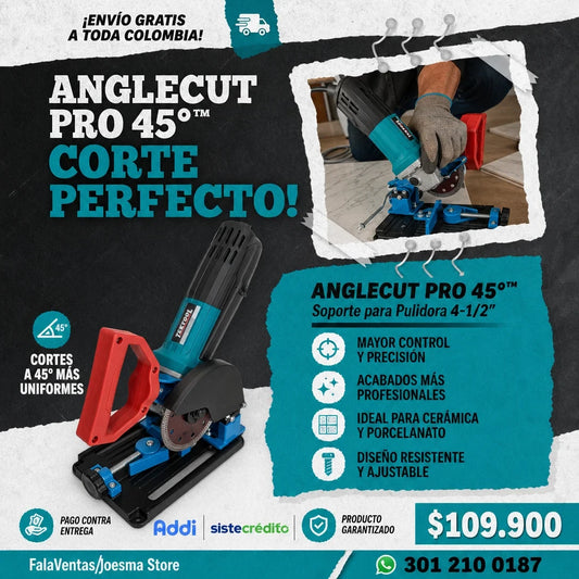 AngleCut Pro 45°™ – Soporte Profesional para Pulidora 4-1/2”