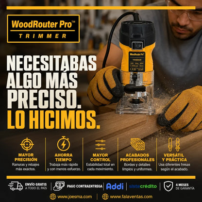 WoodCut Pro™ – Fresadora Eléctrica de Precisión