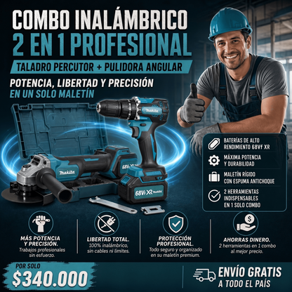 Combo Inalámbrico BRUSHLESS Makita 68V